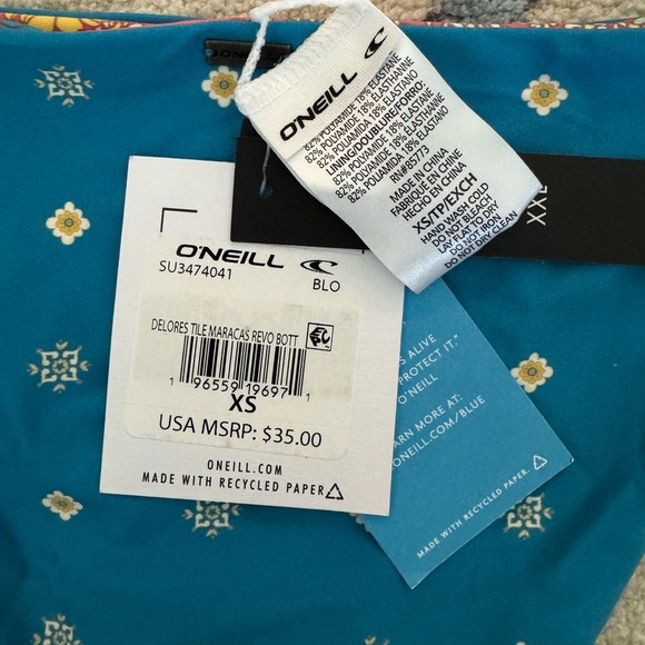 NWT O’Neill Delores Maracas Reversible Swim Bottom Size XS - Picture 4 of 7